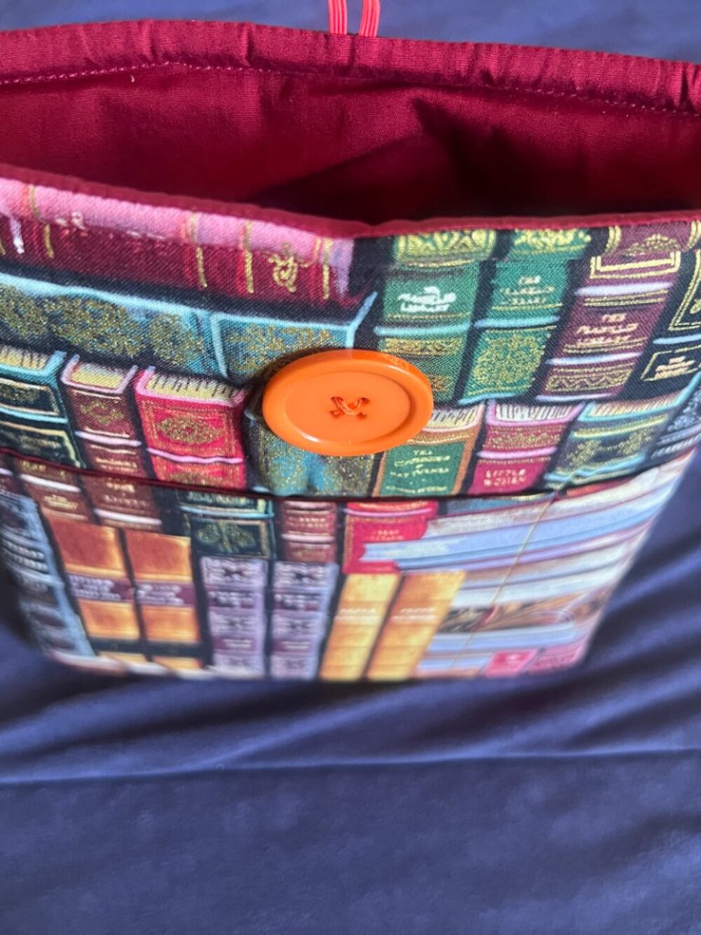 NWOT Book Sleeve & e-Reader Pouch, Button Closure, Front Pocket, Bookmark - Picture 5 of 14